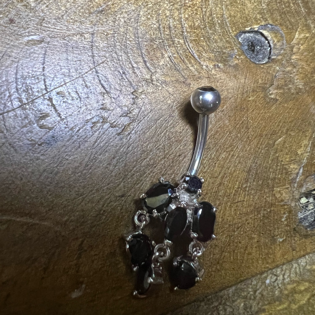 Black Dangle Belly Ring